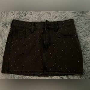Pacsun bedazzled BLACK jean skirt. Size 23